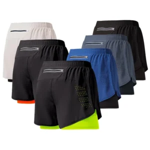 Men's Running Shorts Quick-drying Fitness Double Layer Shorts